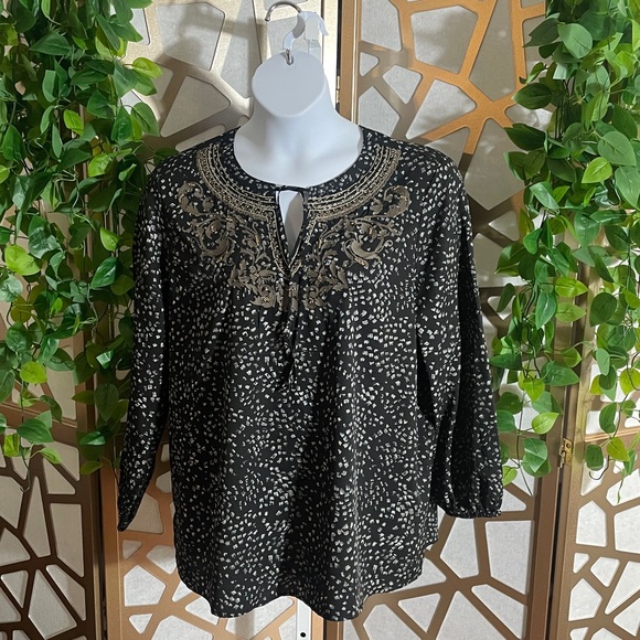 Chico's Tops - Chico’s Embellished Tunic, Black, XL